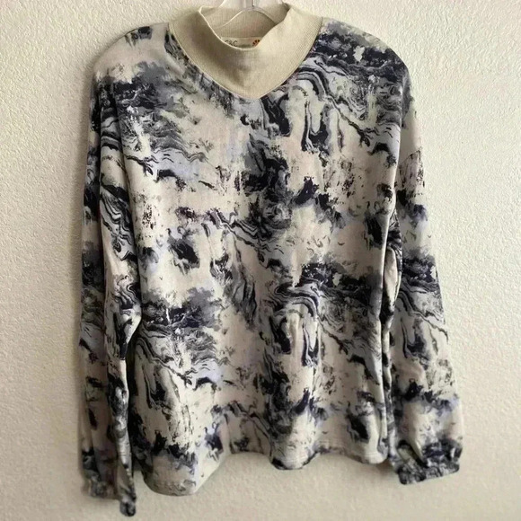 🆕 C&C California Marble Effect Indigo Sweatshirt L🆕 - Picture 2 of 9